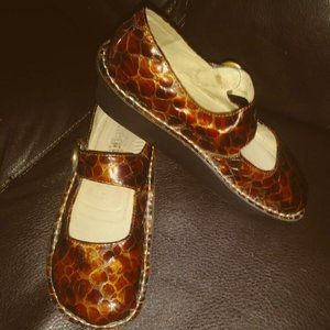 Alegria Chestnut Patent Leather Mary Janes  37/7.5
